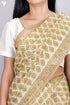Kota Doria Saree In Floral Block Print